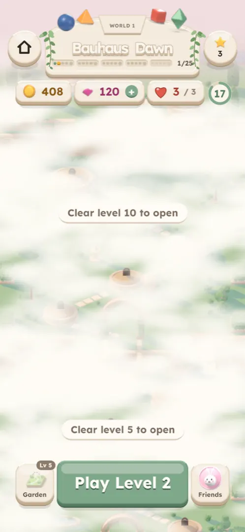 The world map at the start with mist over the next chapter